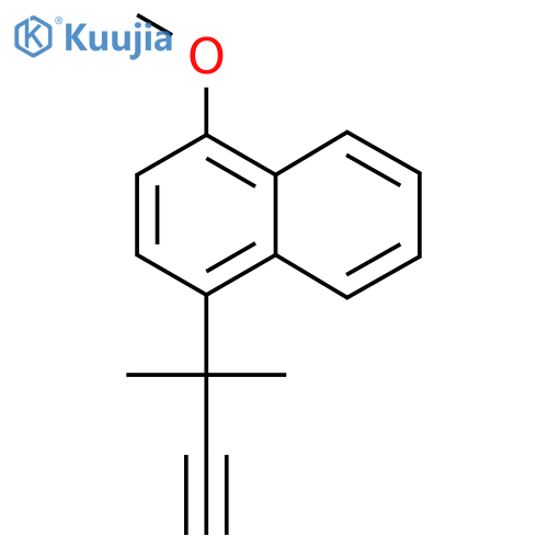1-methoxy-4-(2-methylbut-3-yn-2-yl)naphthalene structure
