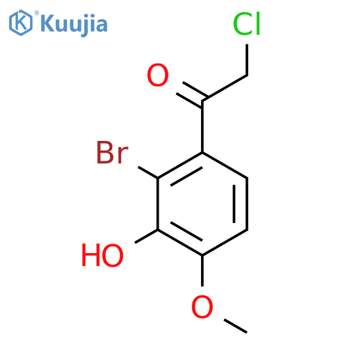1-(2-bromo-3-hydroxy-4-methoxyphenyl)-2-chloroethan-1-one structure