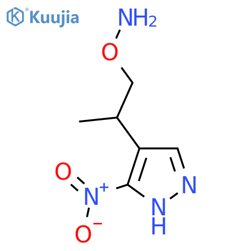 O-2-(3-nitro-1H-pyrazol-4-yl)propylhydroxylamine structure