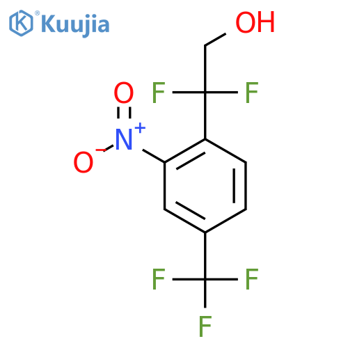 2,2-difluoro-2-2-nitro-4-(trifluoromethyl)phenylethan-1-ol structure