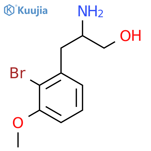 2-amino-3-(2-bromo-3-methoxyphenyl)propan-1-ol structure