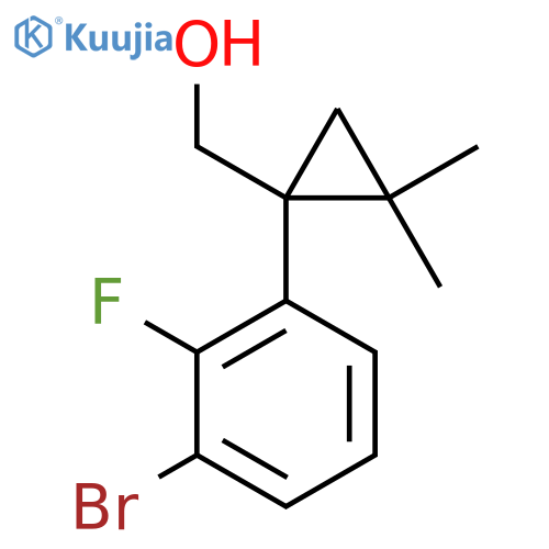 1-(3-bromo-2-fluorophenyl)-2,2-dimethylcyclopropylmethanol structure