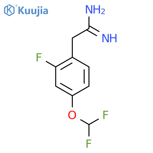 2-4-(difluoromethoxy)-2-fluorophenylethanimidamide structure