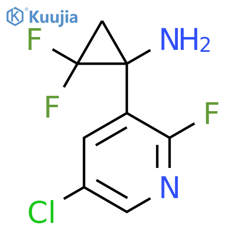 1-(5-chloro-2-fluoropyridin-3-yl)-2,2-difluorocyclopropan-1-amine structure
