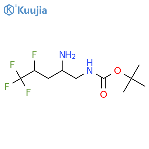 tert-butyl N-(2-amino-4,5,5,5-tetrafluoropentyl)carbamate structure