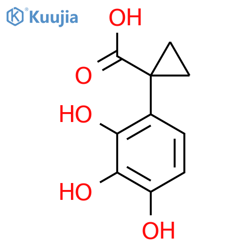 1-(2,3,4-trihydroxyphenyl)cyclopropane-1-carboxylic acid structure