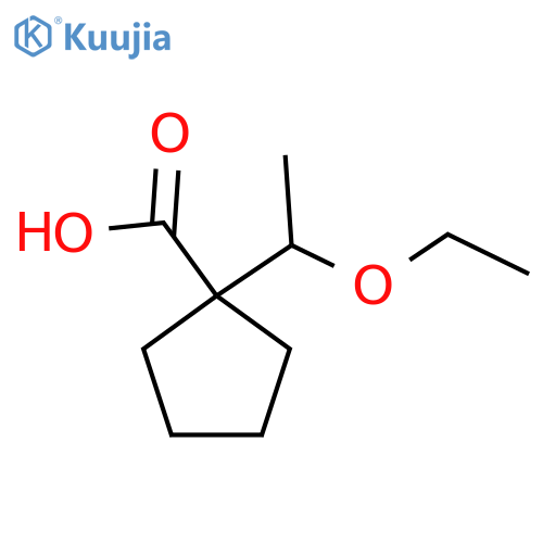 1-(1-Ethoxyethyl)cyclopentane-1-carboxylic acid structure