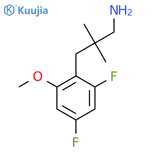 3-(2,4-difluoro-6-methoxyphenyl)-2,2-dimethylpropan-1-amine structure