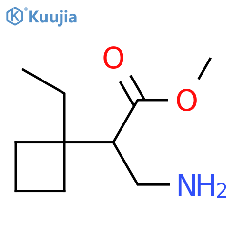 methyl 3-amino-2-(1-ethylcyclobutyl)propanoate structure