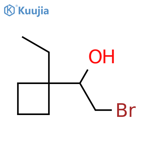 2-bromo-1-(1-ethylcyclobutyl)ethan-1-ol structure