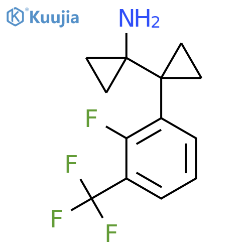 1-{1-2-fluoro-3-(trifluoromethyl)phenylcyclopropyl}cyclopropan-1-amine structure