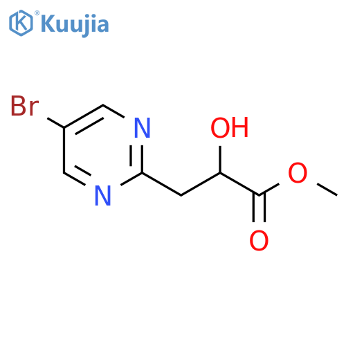 methyl 3-(5-bromopyrimidin-2-yl)-2-hydroxypropanoate structure
