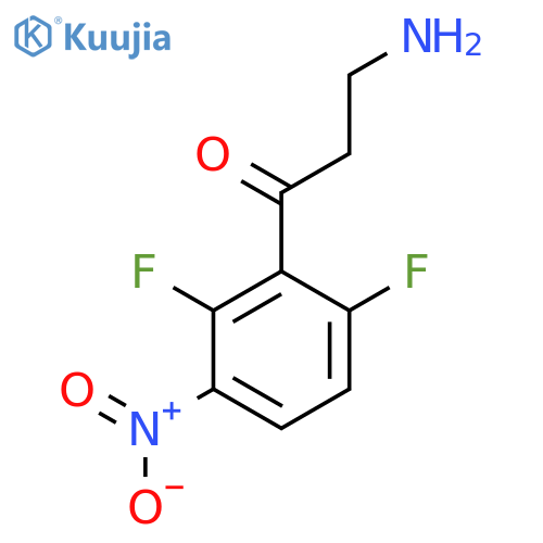 3-amino-1-(2,6-difluoro-3-nitrophenyl)propan-1-one structure