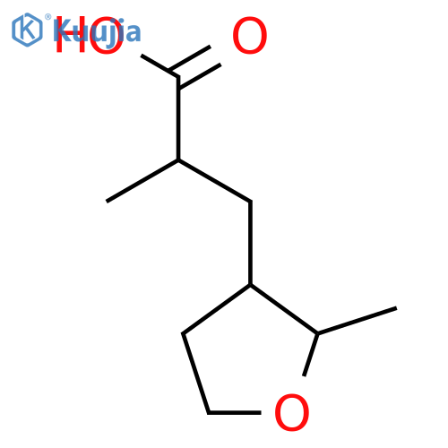 2-methyl-3-(2-methyloxolan-3-yl)propanoic acid structure
