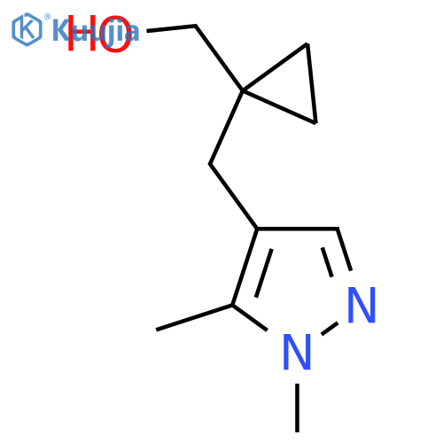 {1-(1,5-dimethyl-1H-pyrazol-4-yl)methylcyclopropyl}methanol structure