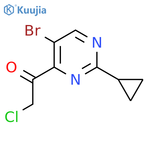1-(5-bromo-2-cyclopropylpyrimidin-4-yl)-2-chloroethan-1-one structure