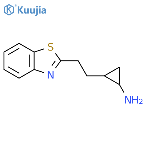 2-2-(1,3-benzothiazol-2-yl)ethylcyclopropan-1-amine structure