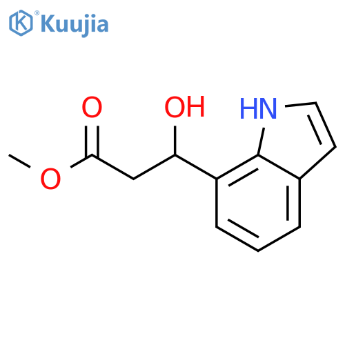 methyl 3-hydroxy-3-(1H-indol-7-yl)propanoate structure