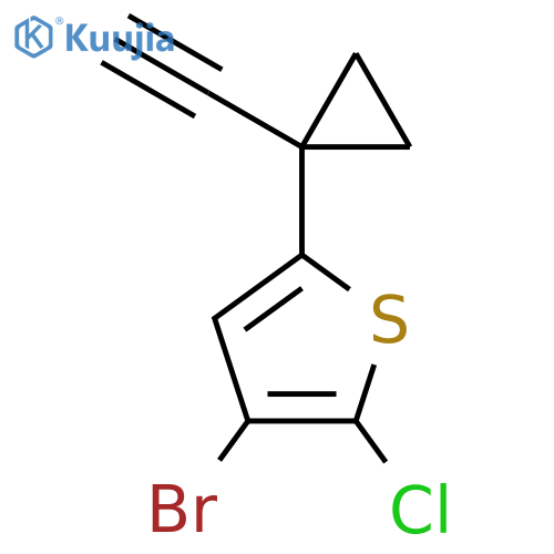 3-bromo-2-chloro-5-(1-ethynylcyclopropyl)thiophene structure