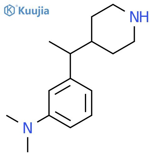 N,N-dimethyl-3-1-(piperidin-4-yl)ethylaniline structure