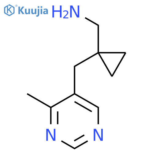 {1-(4-methylpyrimidin-5-yl)methylcyclopropyl}methanamine structure