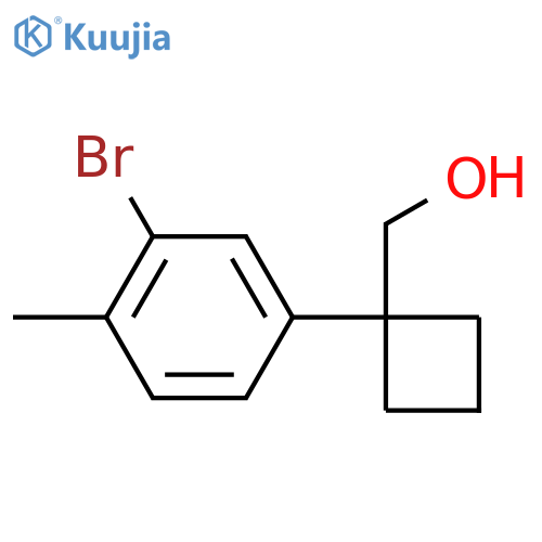 1-(3-bromo-4-methylphenyl)cyclobutylmethanol structure