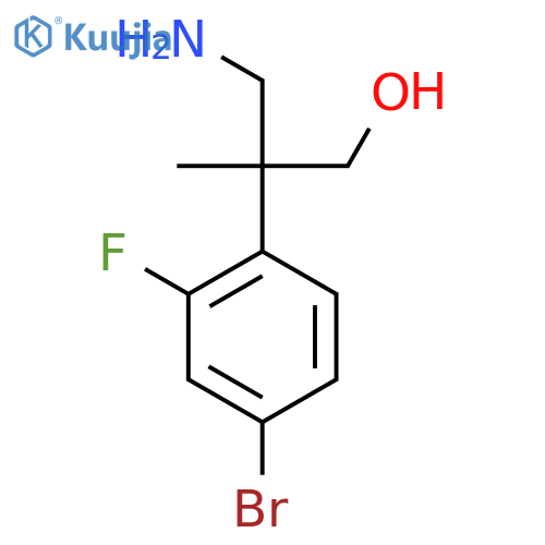 3-amino-2-(4-bromo-2-fluorophenyl)-2-methylpropan-1-ol structure
