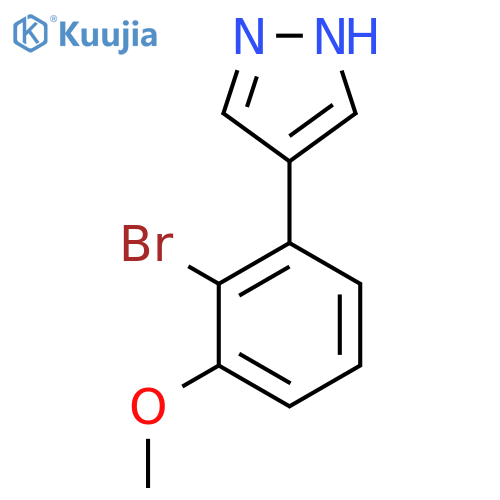4-(2-bromo-3-methoxyphenyl)-1H-pyrazole structure