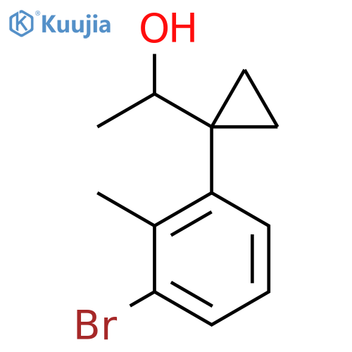 1-1-(3-bromo-2-methylphenyl)cyclopropylethan-1-ol structure