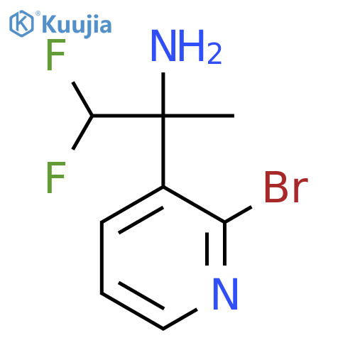 2-(2-bromopyridin-3-yl)-1,1-difluoropropan-2-amine structure