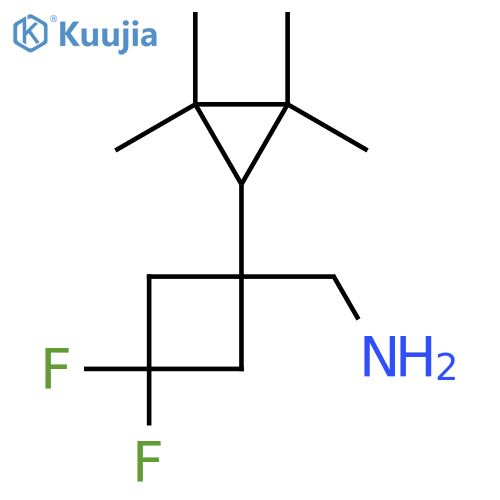 3,3-difluoro-1-(2,2,3,3-tetramethylcyclopropyl)cyclobutylmethanamine structure