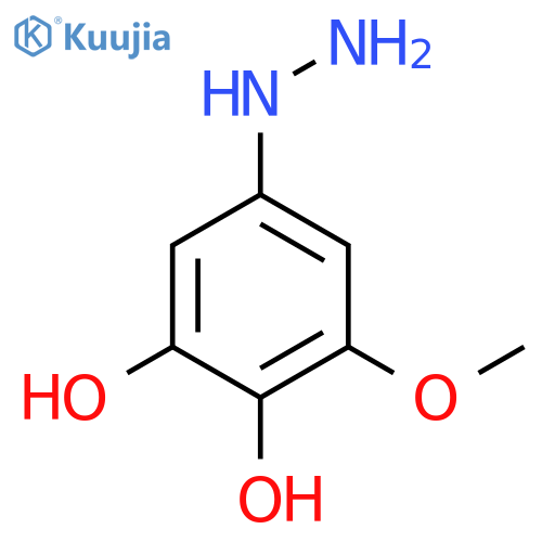 5-hydrazinyl-3-methoxybenzene-1,2-diol structure