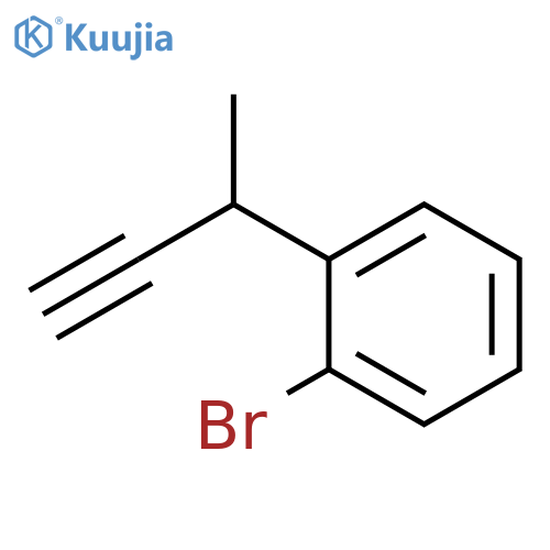 1-bromo-2-(but-3-yn-2-yl)benzene structure