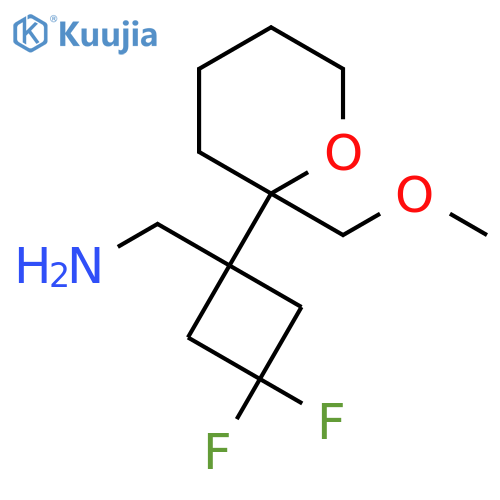 {3,3-difluoro-1-2-(methoxymethyl)oxan-2-ylcyclobutyl}methanamine structure