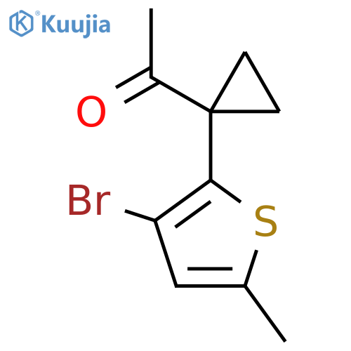 1-1-(3-bromo-5-methylthiophen-2-yl)cyclopropylethan-1-one structure