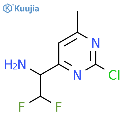 1-(2-chloro-6-methylpyrimidin-4-yl)-2,2-difluoroethan-1-amine structure