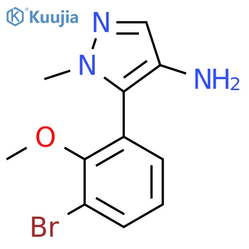 5-(3-bromo-2-methoxyphenyl)-1-methyl-1H-pyrazol-4-amine structure