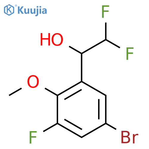 1-(5-bromo-3-fluoro-2-methoxyphenyl)-2,2-difluoroethan-1-ol structure