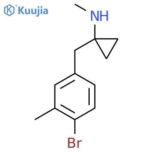 1-(4-bromo-3-methylphenyl)methyl-N-methylcyclopropan-1-amine structure