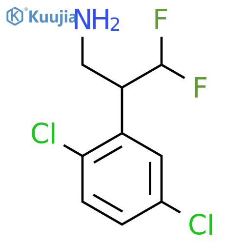 2-(2,5-dichlorophenyl)-3,3-difluoropropan-1-amine structure