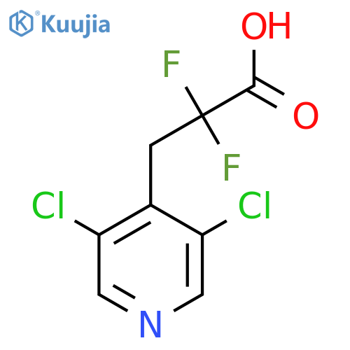 3-(3,5-dichloropyridin-4-yl)-2,2-difluoropropanoic acid structure