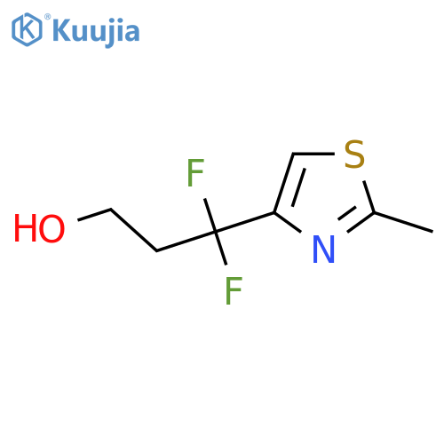 3,3-Difluoro-3-(2-methyl-1,3-thiazol-4-yl)propan-1-ol structure