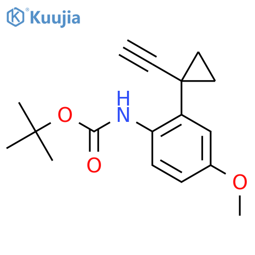 tert-butyl N-2-(1-ethynylcyclopropyl)-4-methoxyphenylcarbamate structure