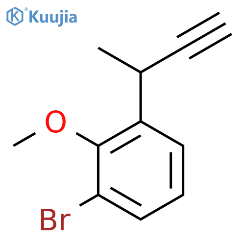 1-Bromo-3-(but-3-yn-2-yl)-2-methoxybenzene structure