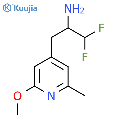 1,1-difluoro-3-(2-methoxy-6-methylpyridin-4-yl)propan-2-amine structure