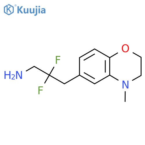 2,2-difluoro-3-(4-methyl-3,4-dihydro-2H-1,4-benzoxazin-6-yl)propan-1-amine structure