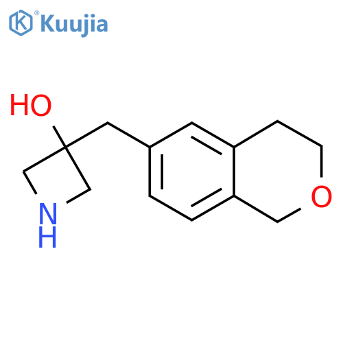3-(3,4-dihydro-1H-2-benzopyran-6-yl)methylazetidin-3-ol structure