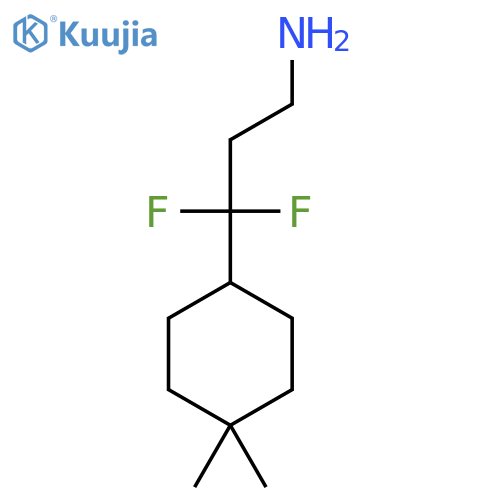 3-(4,4-dimethylcyclohexyl)-3,3-difluoropropan-1-amine structure
