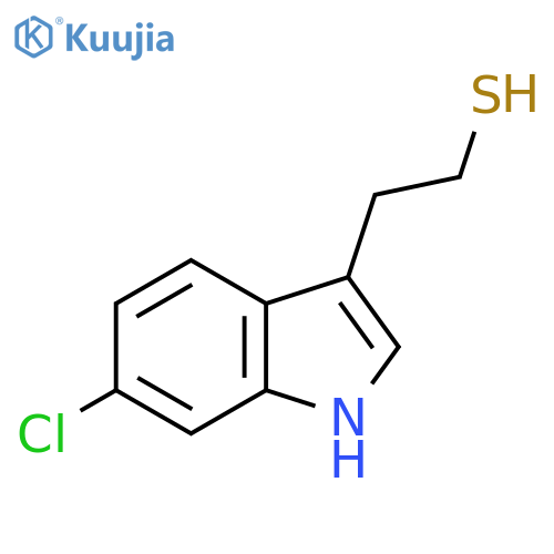 2-(6-chloro-1H-indol-3-yl)ethane-1-thiol structure