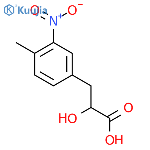 2-hydroxy-3-(4-methyl-3-nitrophenyl)propanoic acid structure
